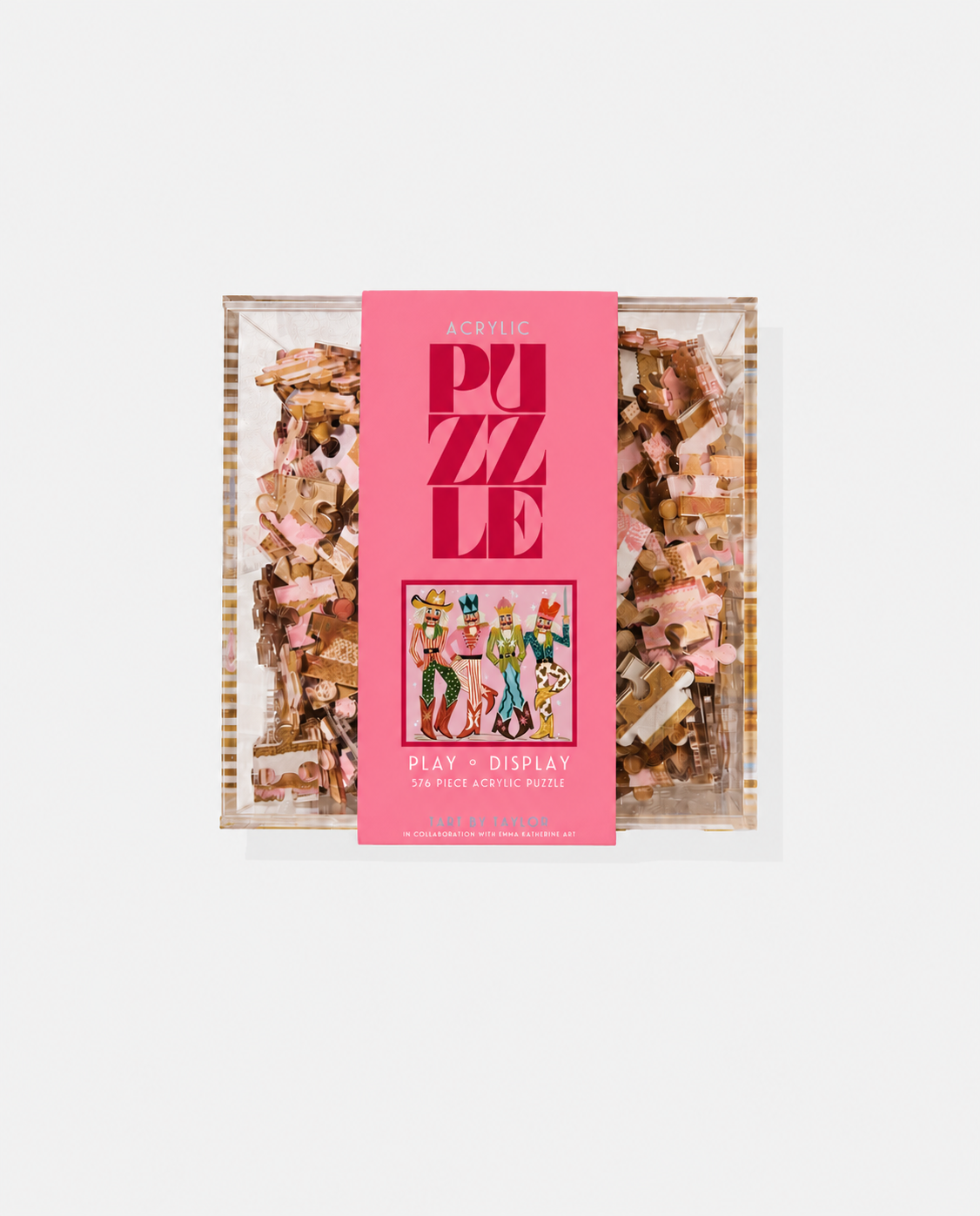 Crackin' Cowboy Acrylic Puzzle in its acrylic display box