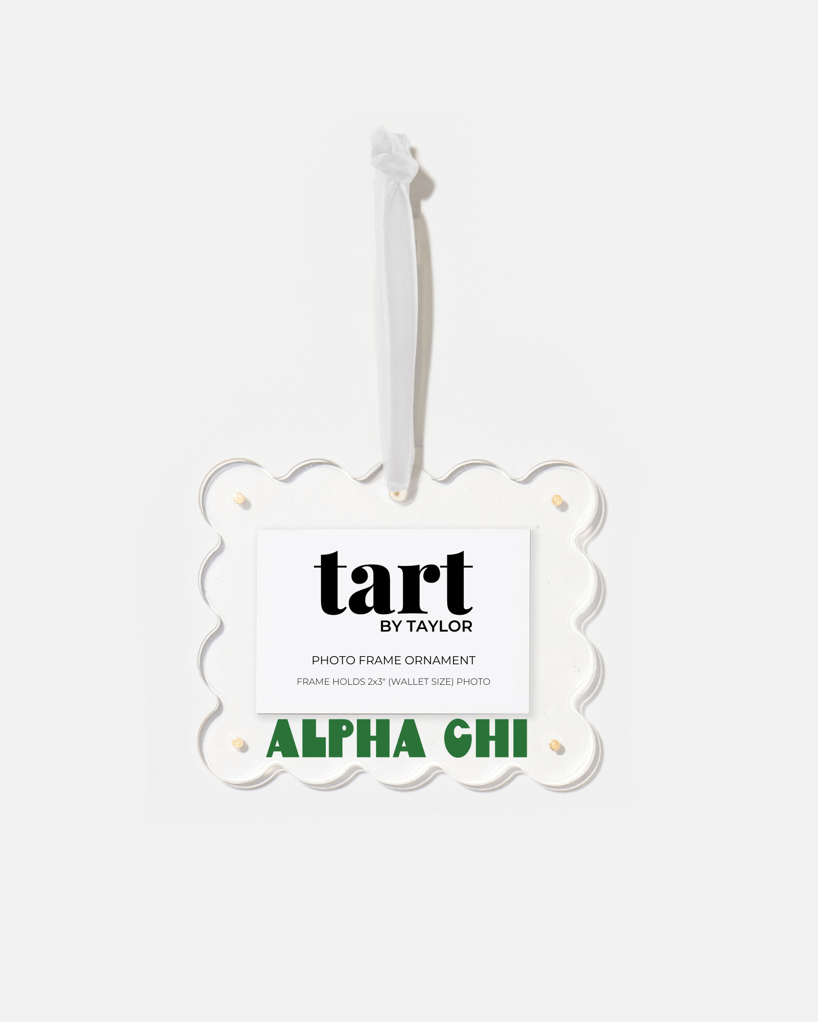 Alpha Chi Omega Frame Ornament - Tart By Taylor