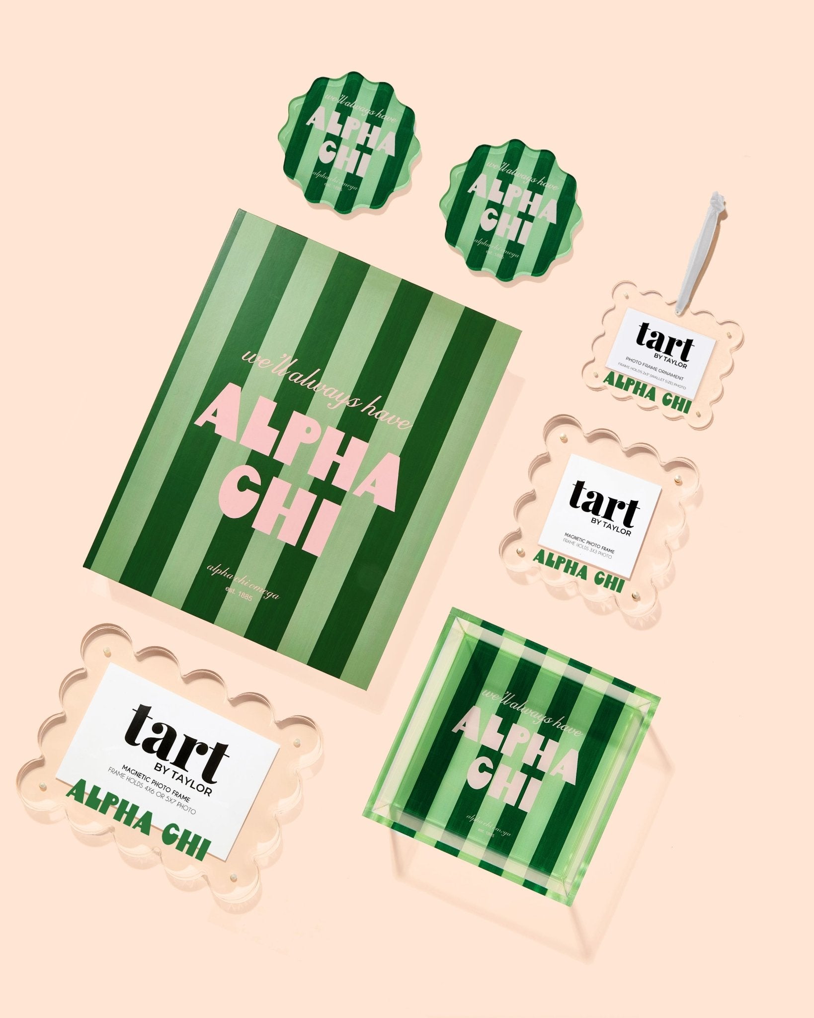 Alpha Chi Omega Frame Ornament - Tart By Taylor