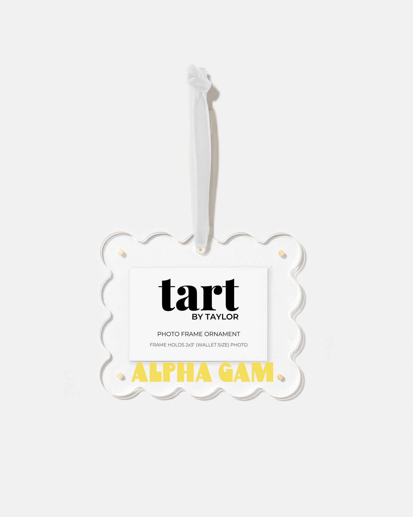 Alpha Gamma Delta Frame Ornament - Tart By Taylor