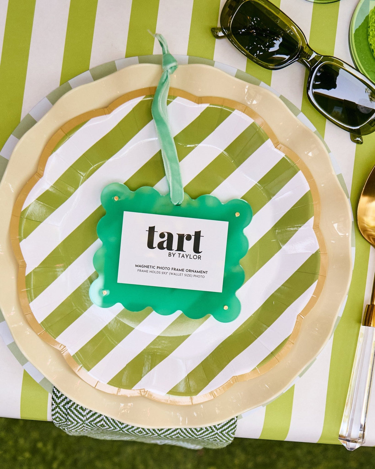 Aqua Green Frame Ornament - Tart By Taylor