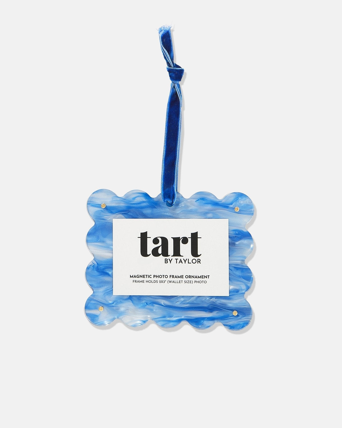 Blue Marbled Frame Ornament - Tart By Taylor