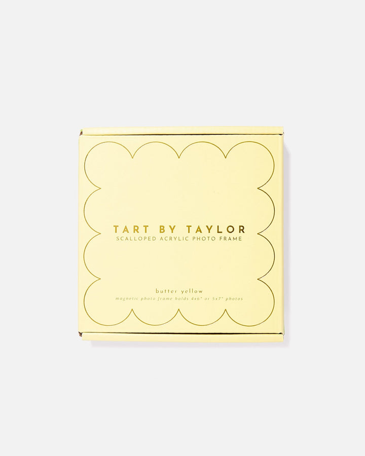 Butter Yellow Mini Acrylic Picture Frame in its color-matched Tart By Taylor gift box