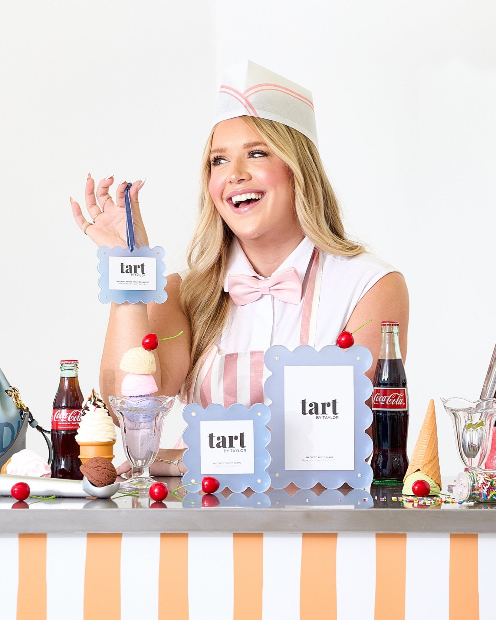 Denim Blue Frame Ornament - Tart By Taylor