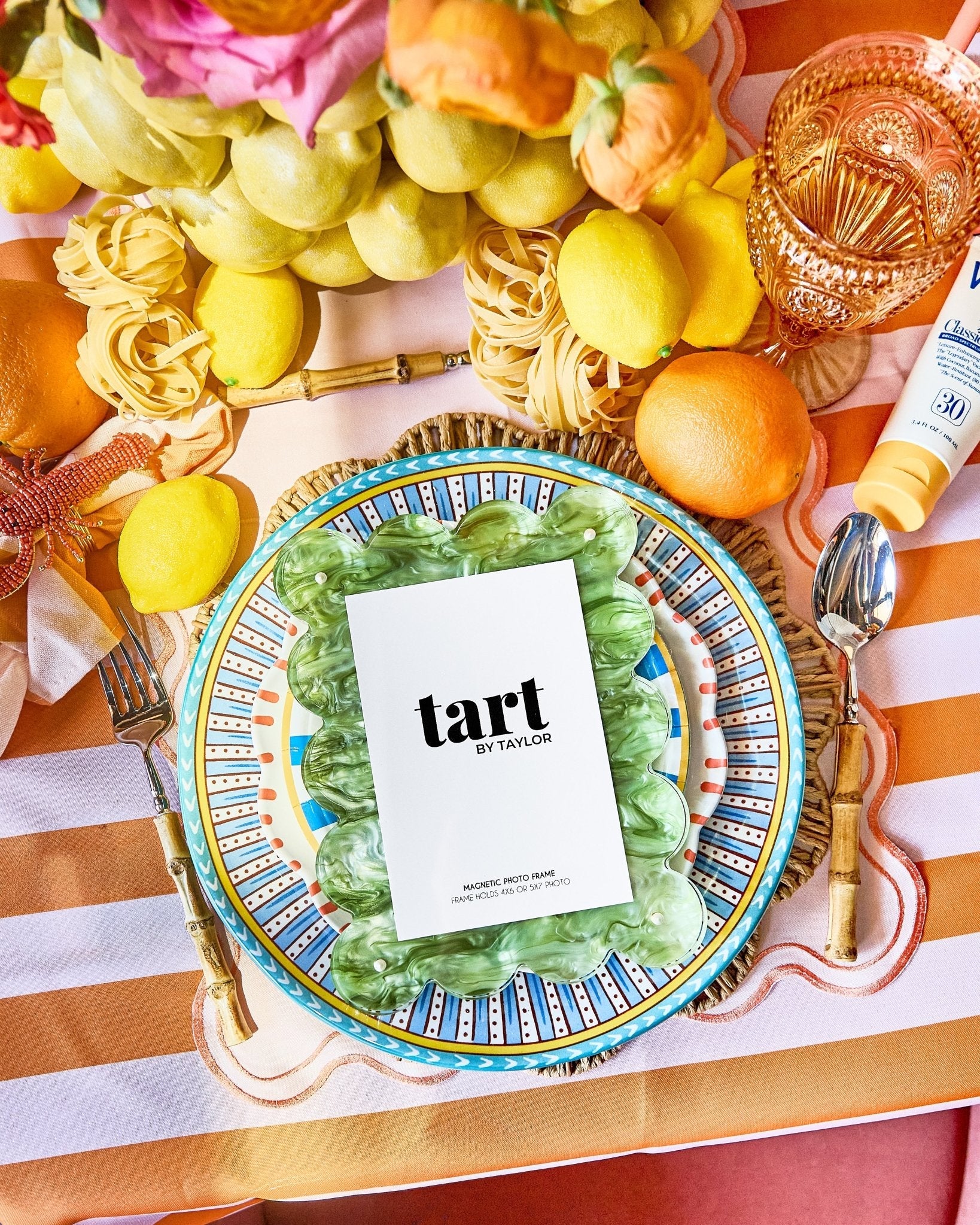 Green Marbled Acrylic Picture Frame - Tart By Taylor - FRAME-MARB-GREEN