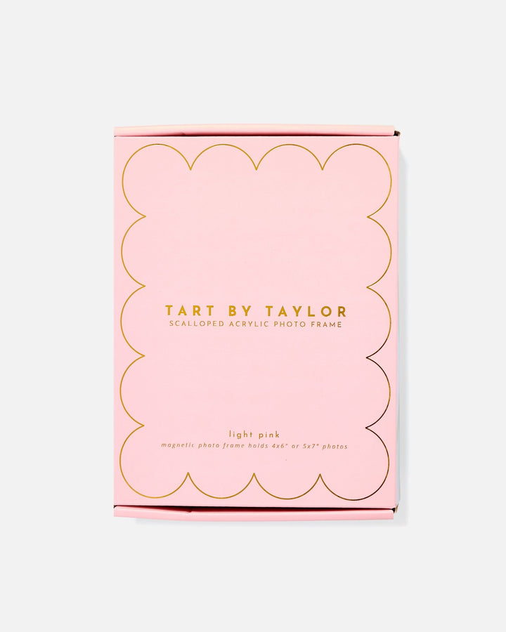 Light Pink Acrylic Picture Frame in its color-matched Tart By Taylor gift box