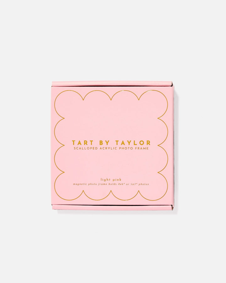Light Pink Mini Acrylic Picture Frame in its color-matched Tart By Taylor gift box
