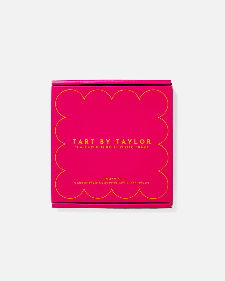 Magenta Mini Acrylic Picture Frame in its color-matched Tart By Taylor gift box