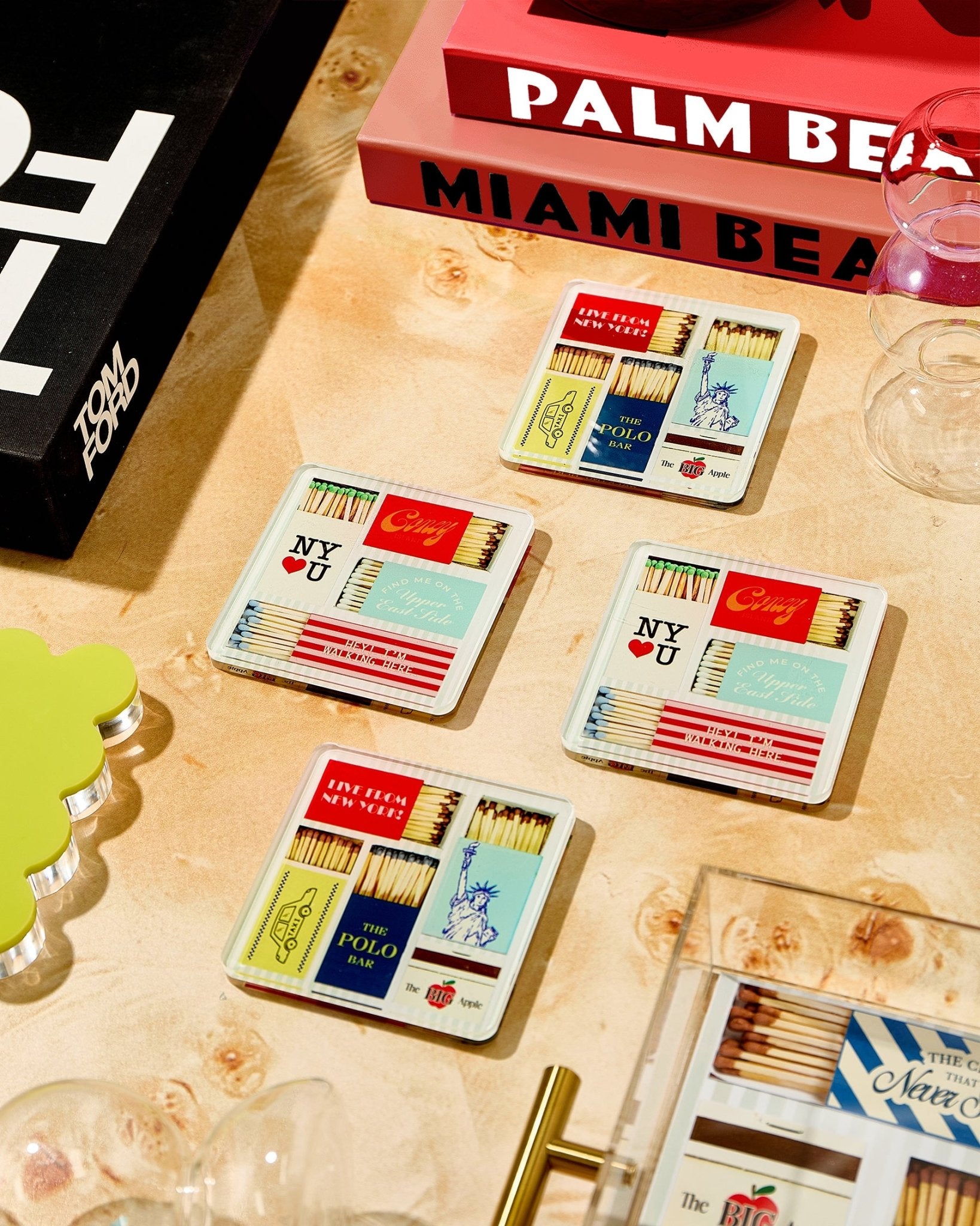 New York Matchbook Coasters - Tart By Taylor