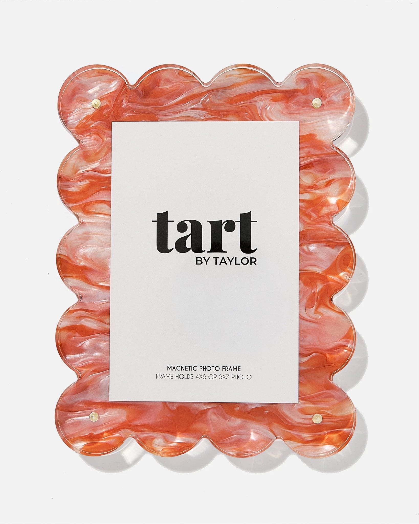 Orange Marbled Acrylic Picture Frame - Tart By Taylor - FRAME-MARB-ORANGE