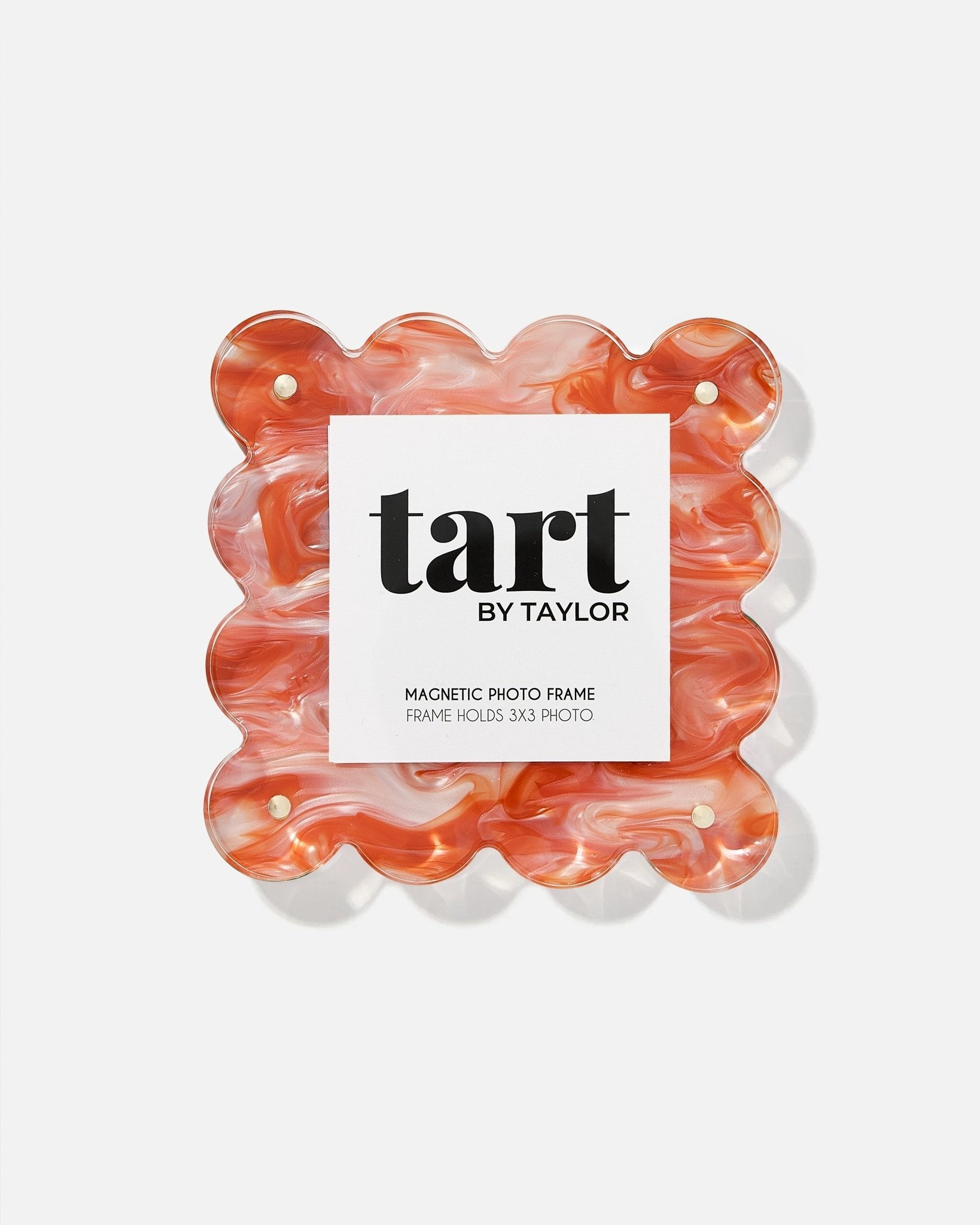 Orange Marbled Mini Acrylic Picture Frame - Tart By Taylor - MINIFRAME-MARB-ORANGE