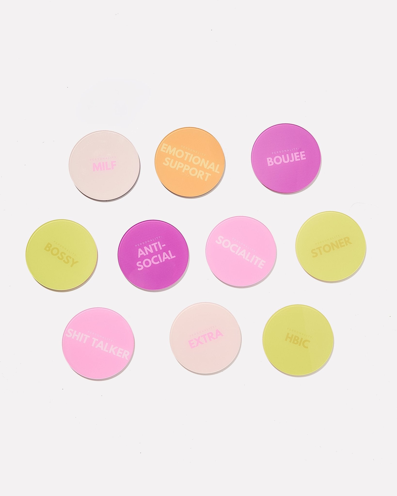Party Personality Coasters | Set of 10 - Tart By Taylor