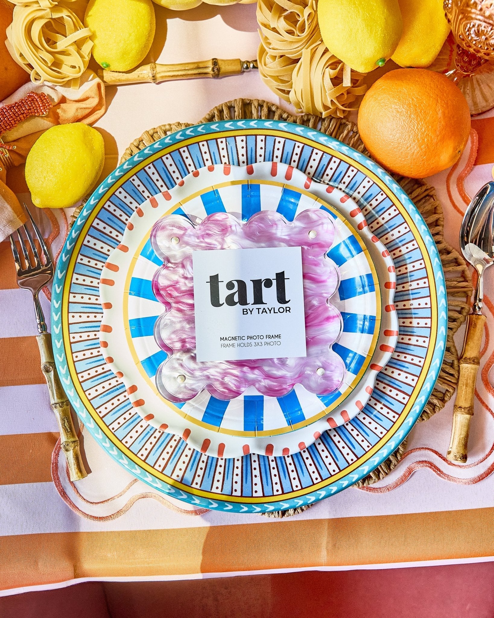 Pink Marbled Mini Acrylic Picture Frame - Tart By Taylor - MINIFRAME-MARB-PINK