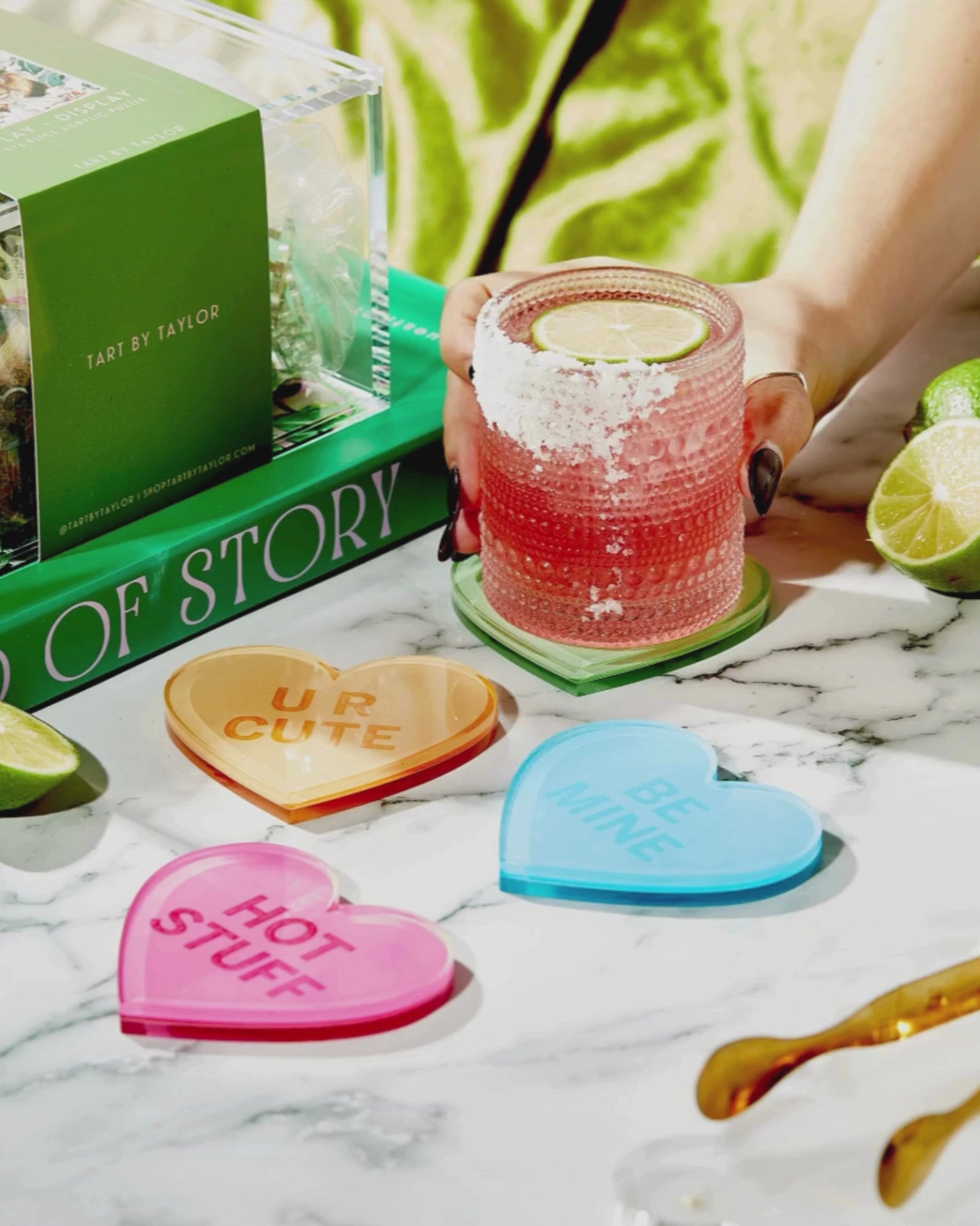 Conversation Hearts | Set of 4 Coasters