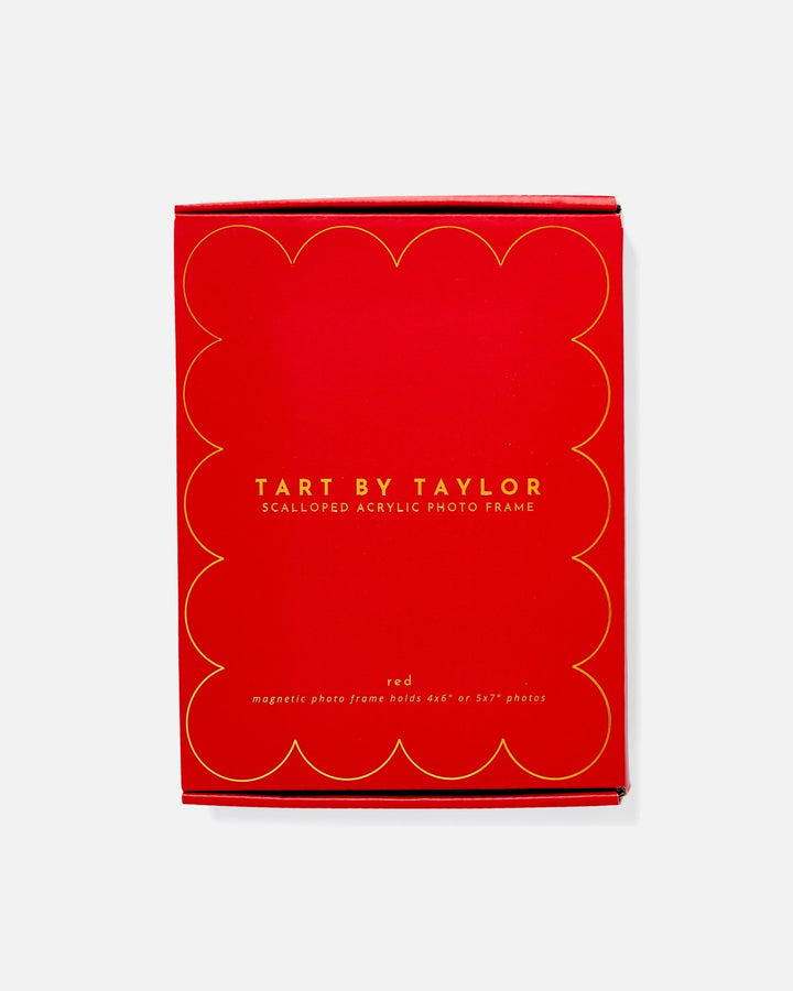 Red Acrylic Picture Frame in its color-matched Tart By Taylor gift box