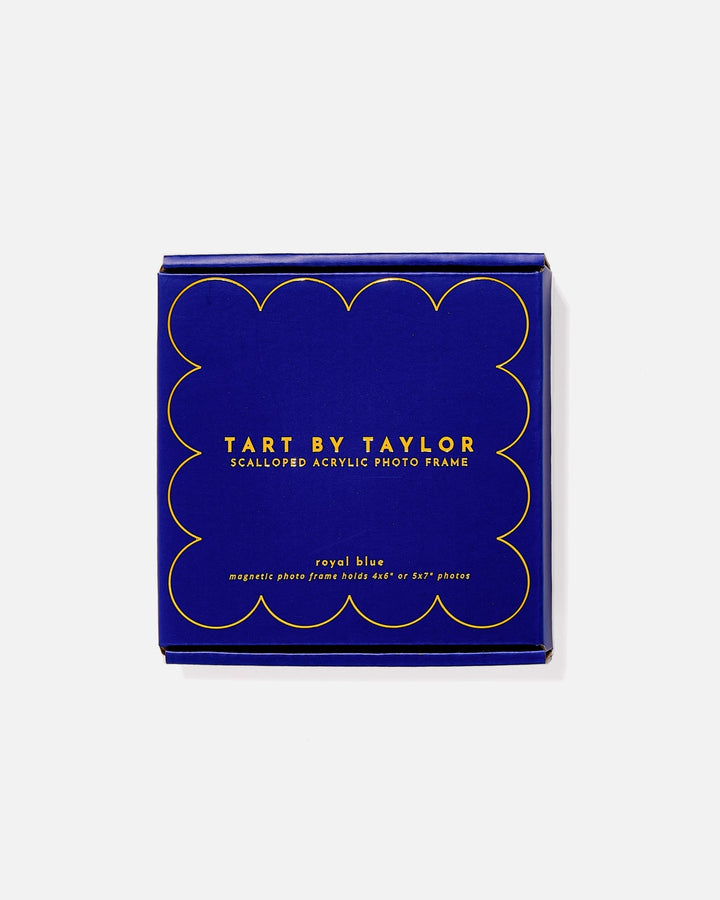 Royal Blue Mini Acrylic Picture Frame in its color-matched Tart By Taylor gift box