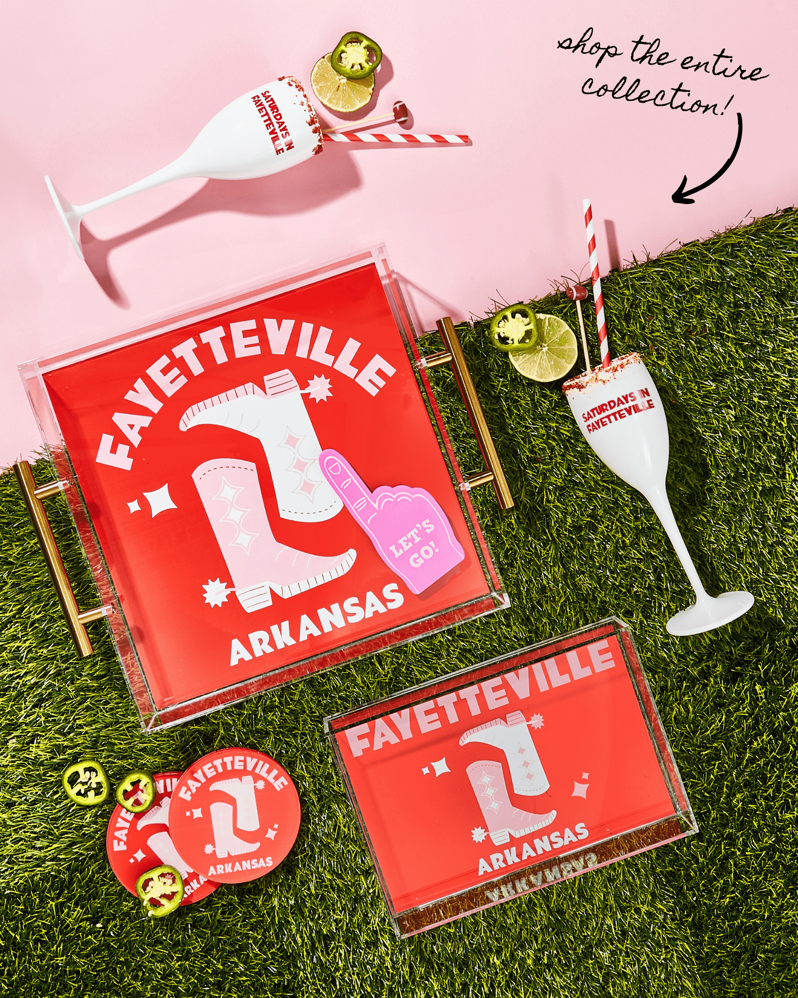 Saturdays In Fayetteville Flutes (Set of 2) - Tart By Taylor