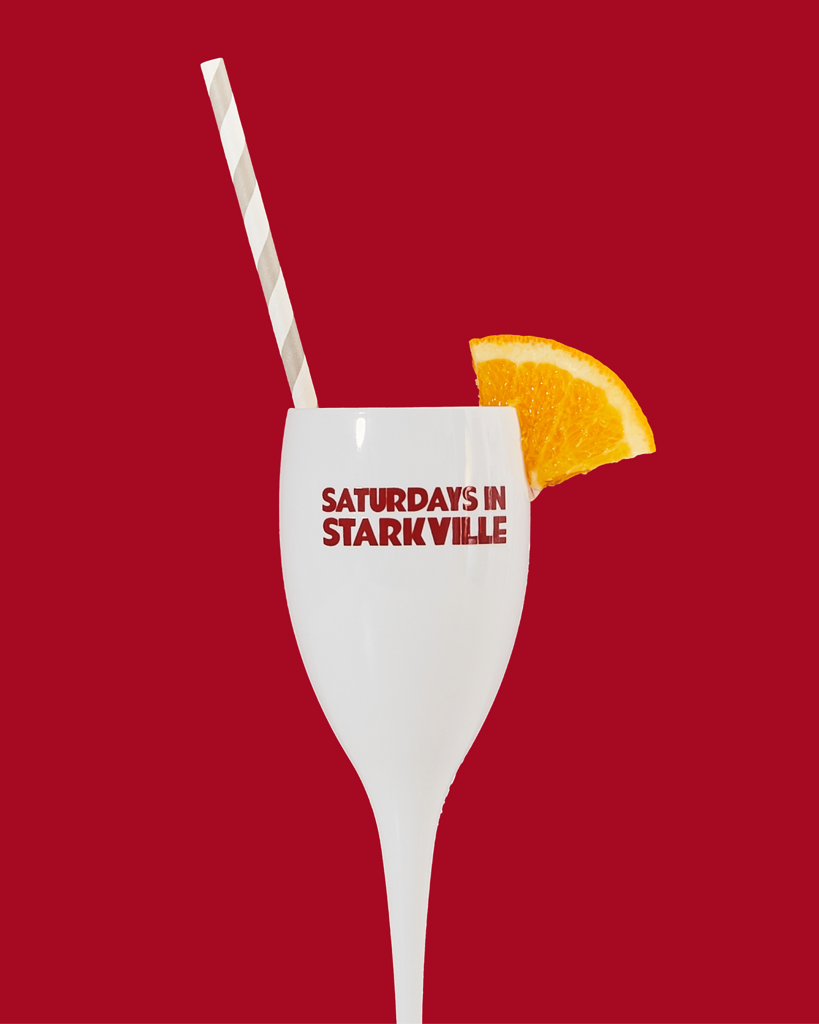 Saturdays In Starkville Flutes (Set of 2) - Tart By Taylor