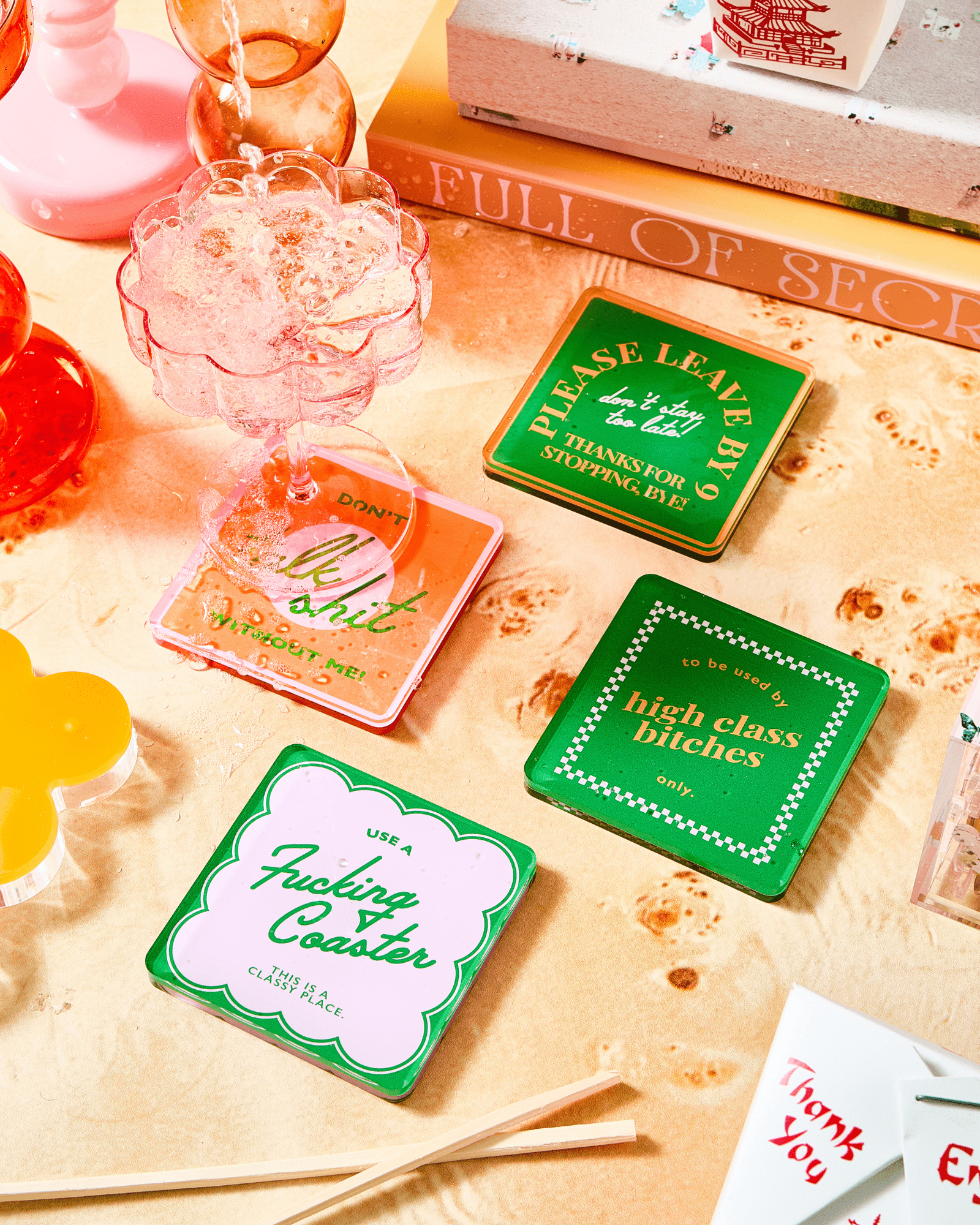 Snarky Orange | Set of 4 Coasters - Tart By Taylor