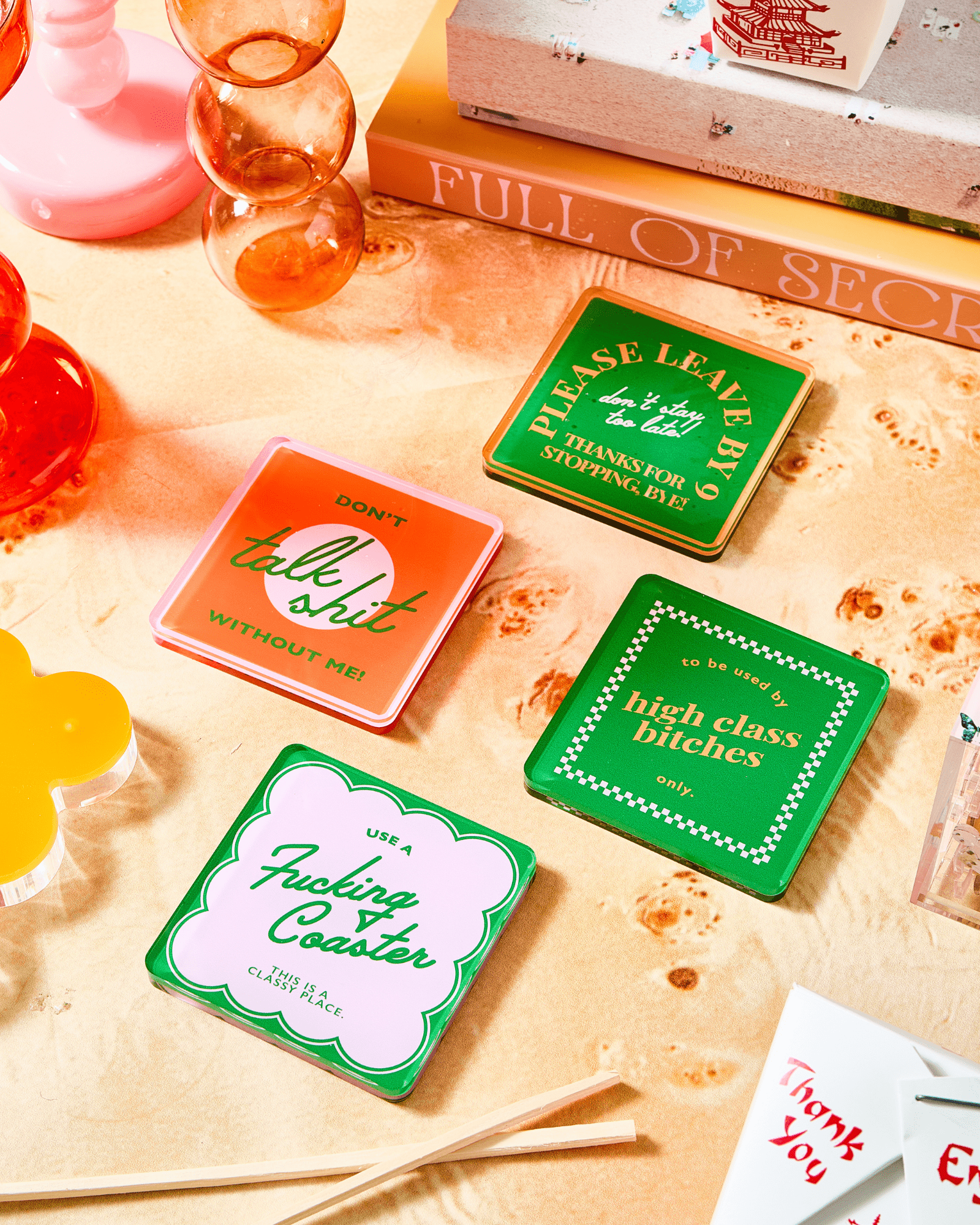 Snarky Orange | Set of 4 Coasters - Tart By Taylor