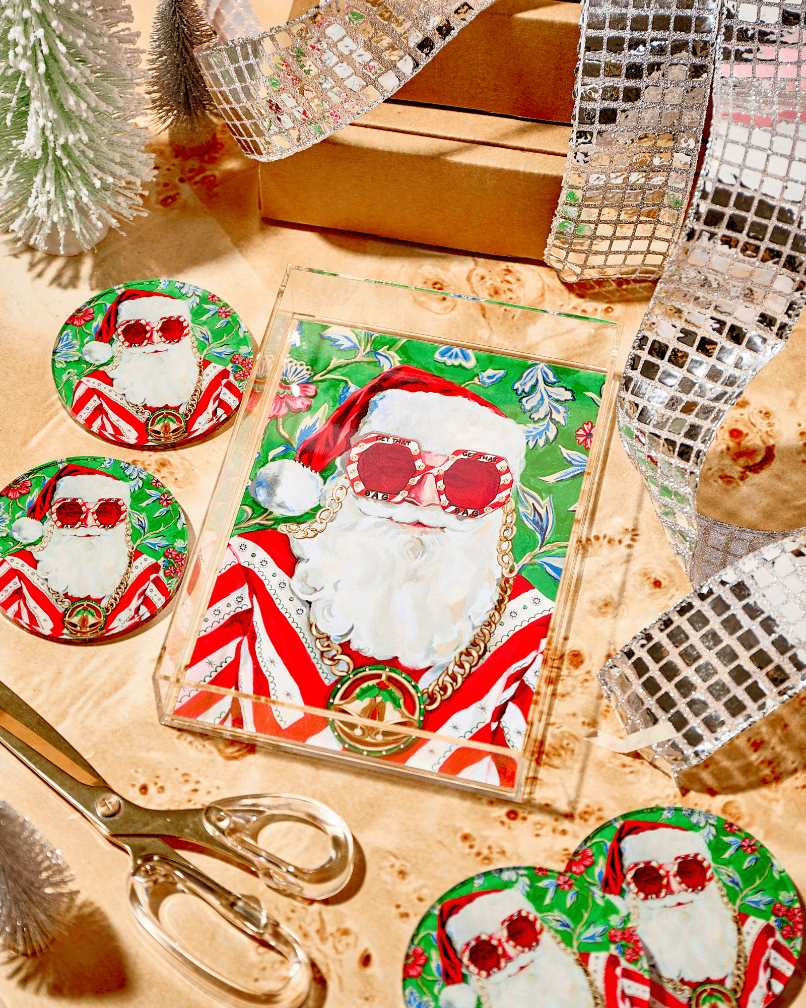 Swanky Santa Small Tray - Tart By Taylor