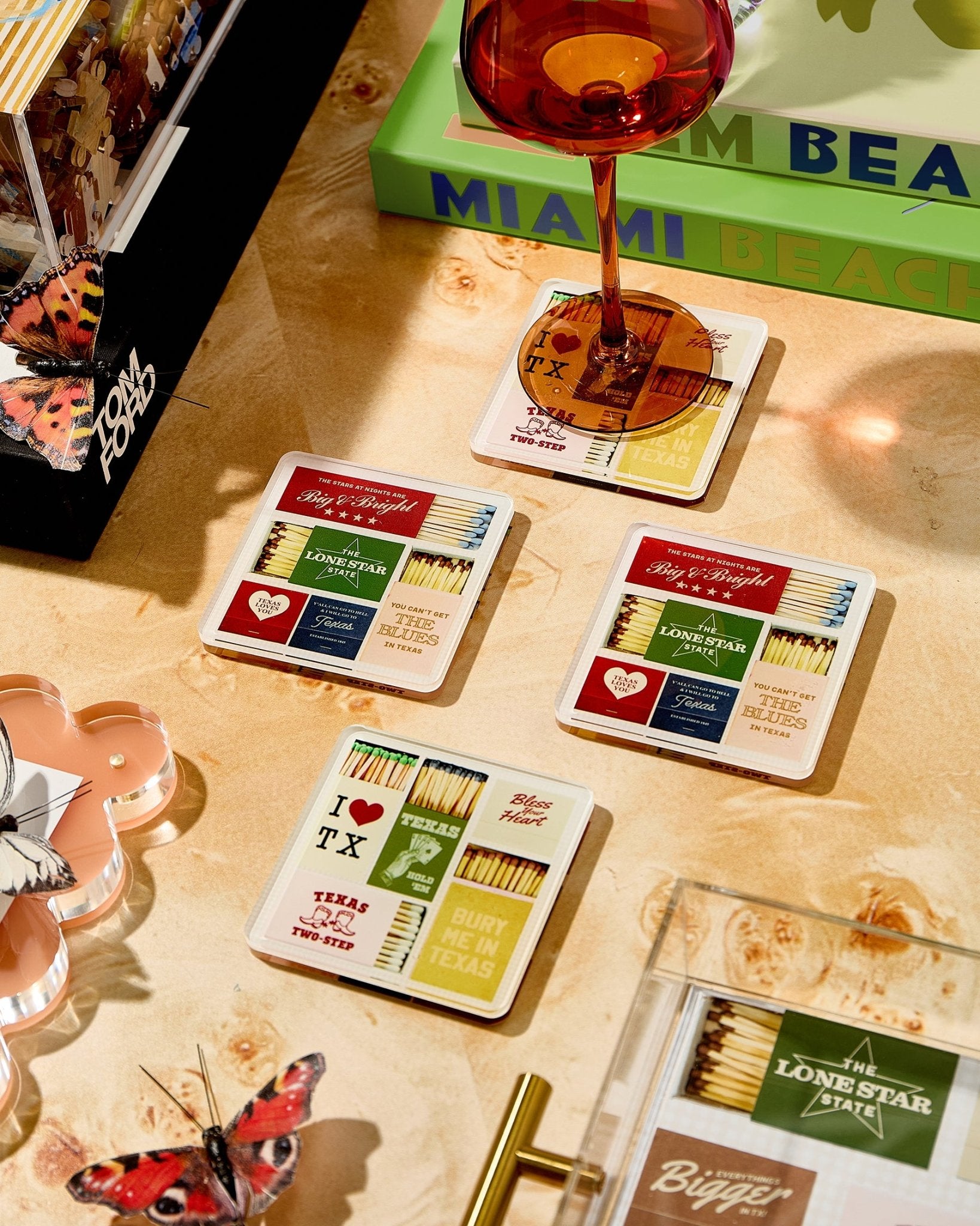 Texas Matchbook Coasters - Tart By Taylor