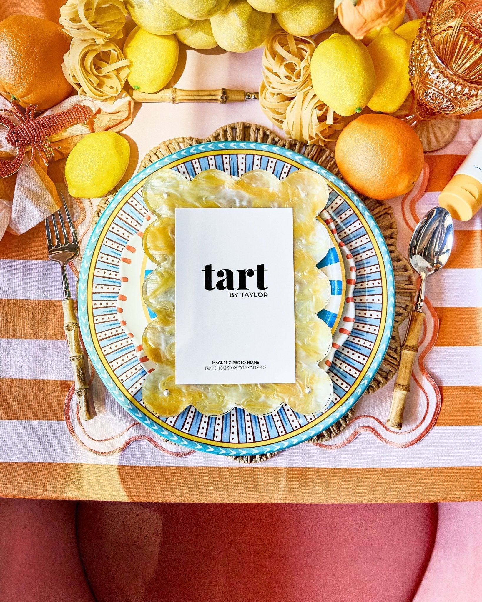 Yellow Marbled Acrylic Picture Frame - Tart By Taylor