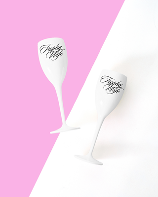 Plastic Reusable Champagne Flutes | Trophy Wife