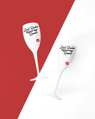 Plastic Reusable Champagne Flutes | Last Rodeo Before My Romeo