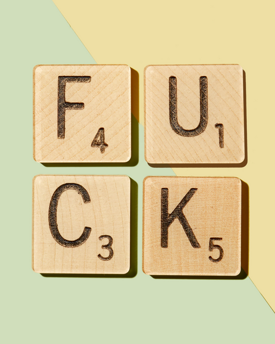 Fuck Scrabble Tiles | Set of 4 Coasters