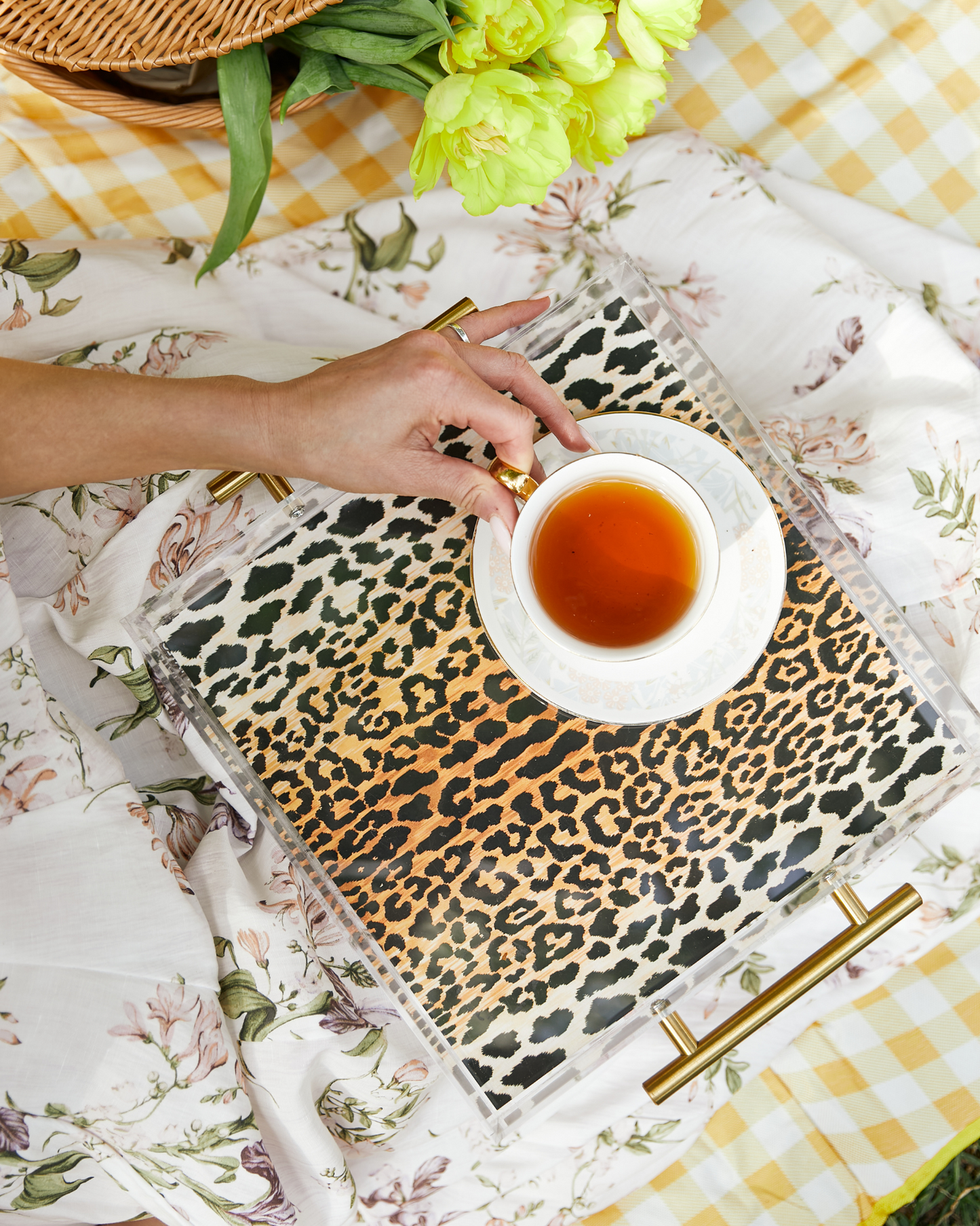 Leopard Print Large Tray