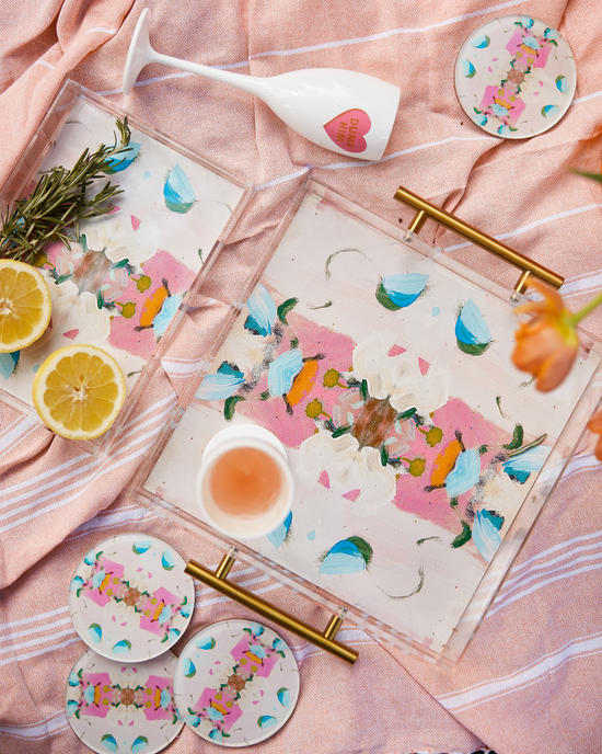 Monets Garden Pink | Laura Park x Tart Coasters