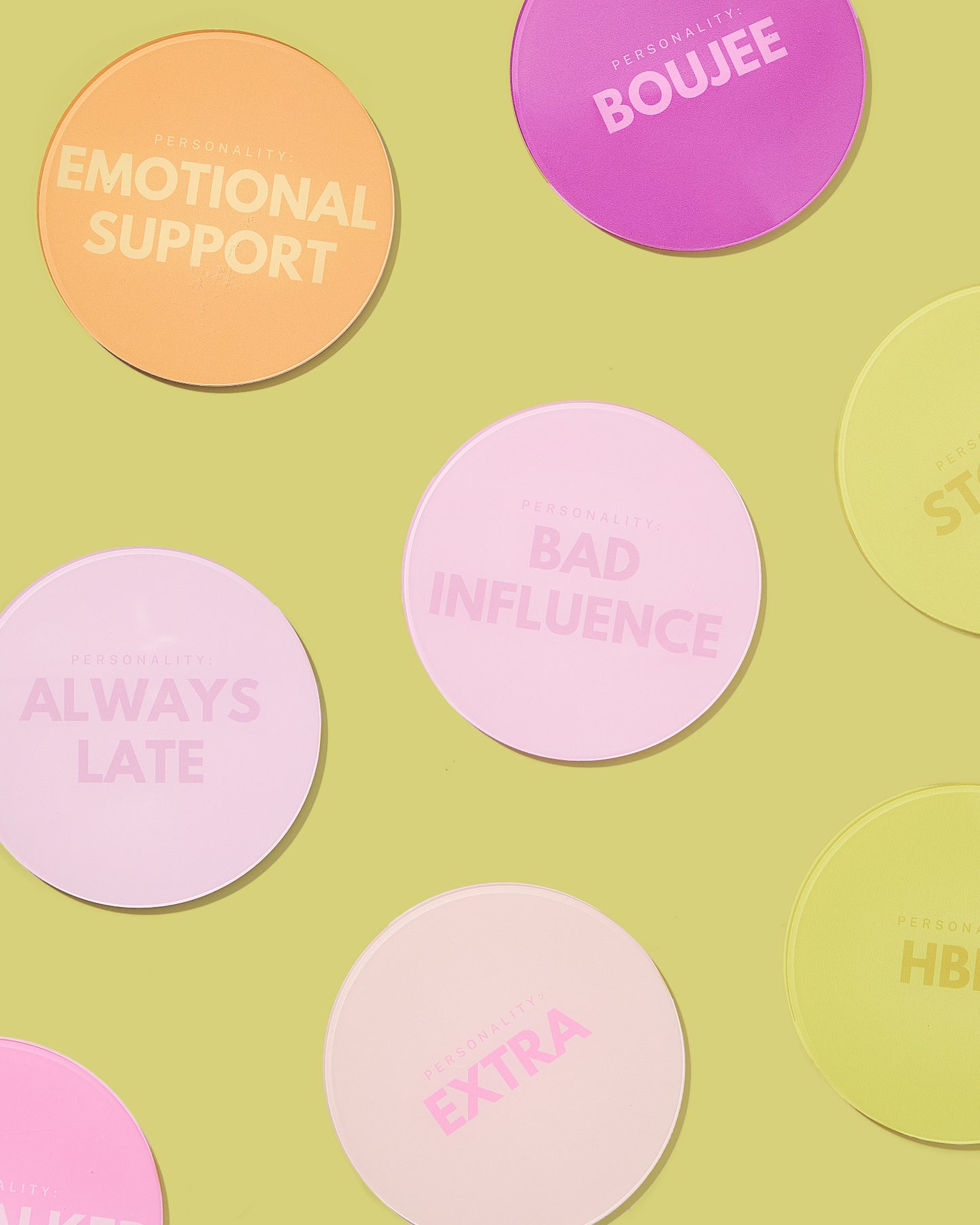 Party Personality Coasters | Set of 10