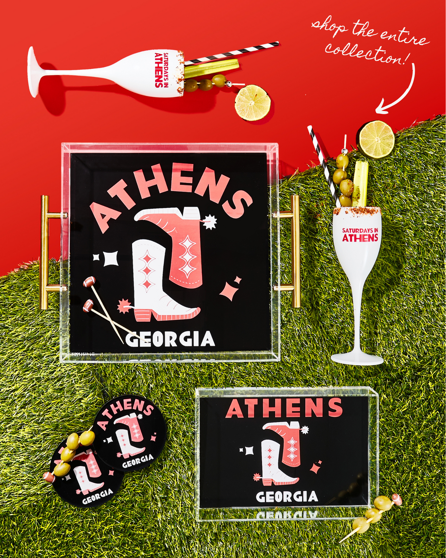 Saturdays In Athens Flutes (Set of 2)