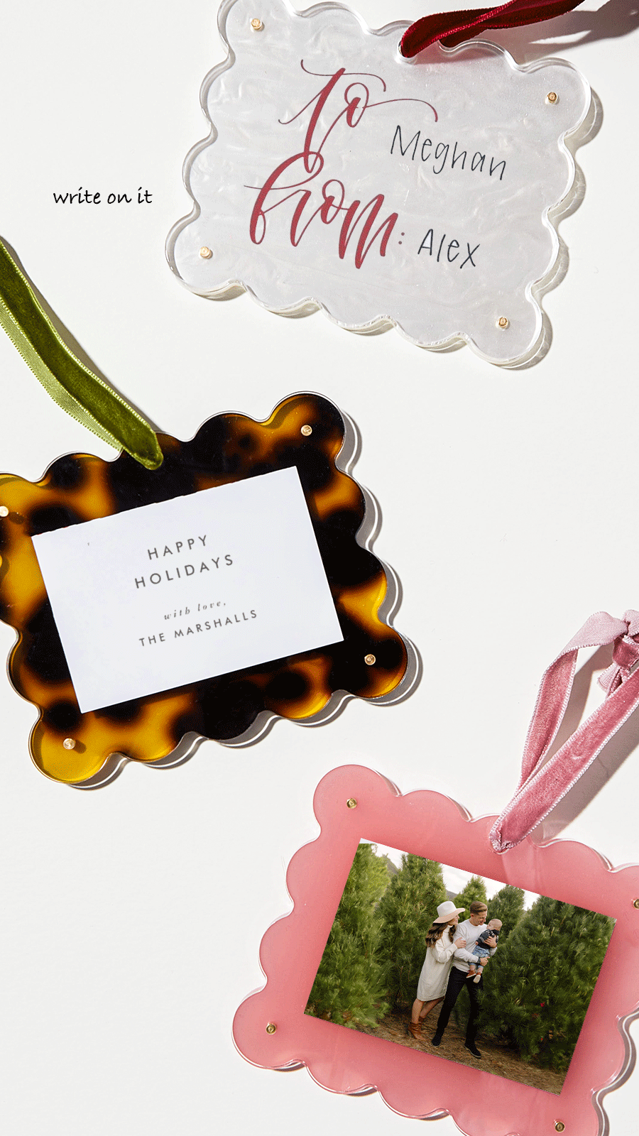 Pearl White Frame Ornament - Thumbnail 4