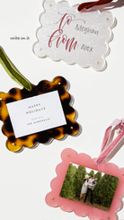 Acrylic Photo Frame Ornament | Light Pink