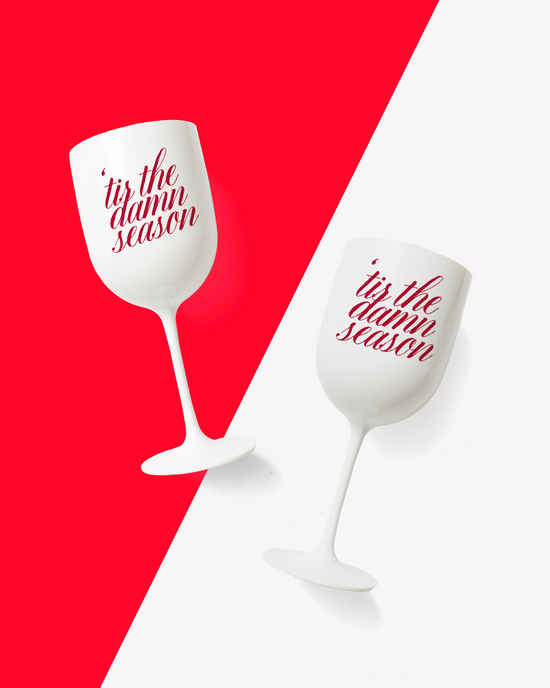 Tis The Damn Season Wine Glass (Set of 2)