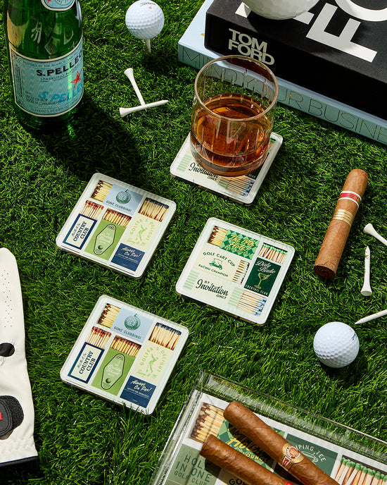 Golf Matchbook Coasters