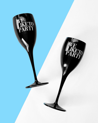 We Like to Party Flutes (Set of 2)