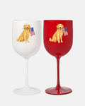 All American Pup Wine Glass (Set of 2)