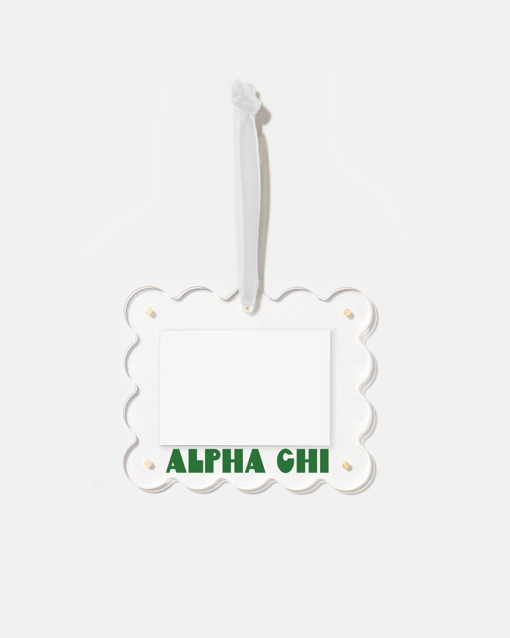 Alpha Chi Omega Frame Ornament - Tart By Taylor