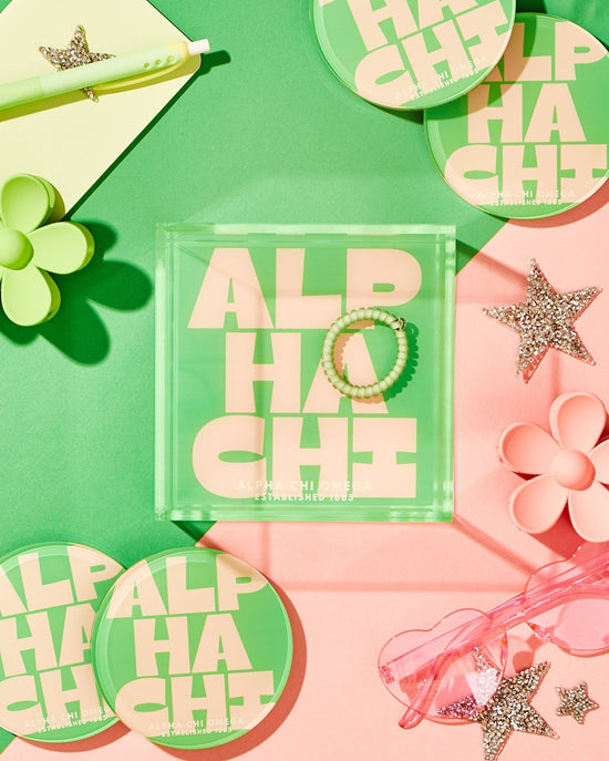 Alpha Chi Omega Trinket Tray - Tart By Taylor