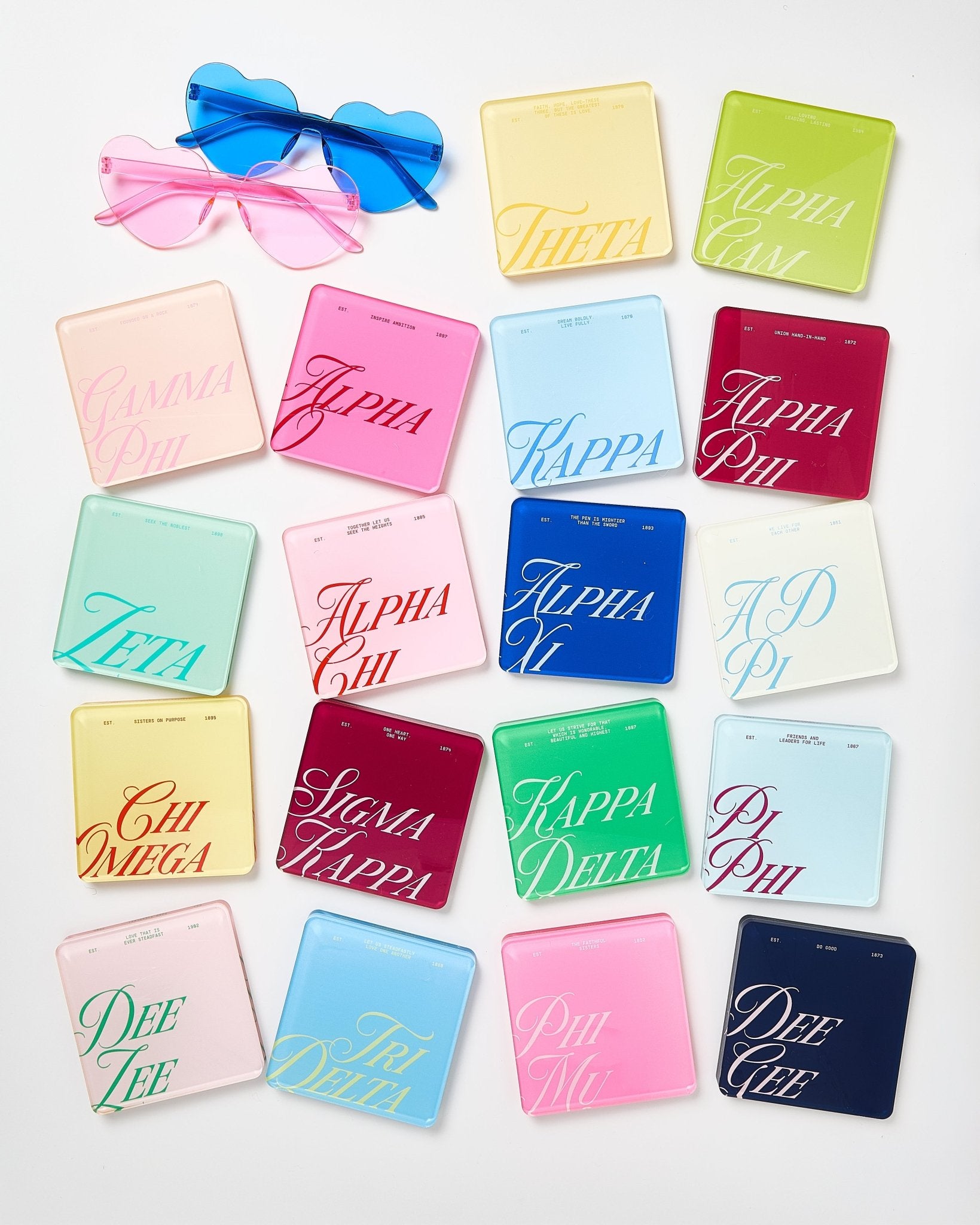Alpha Omicron Pi Coasters - Tart By Taylor