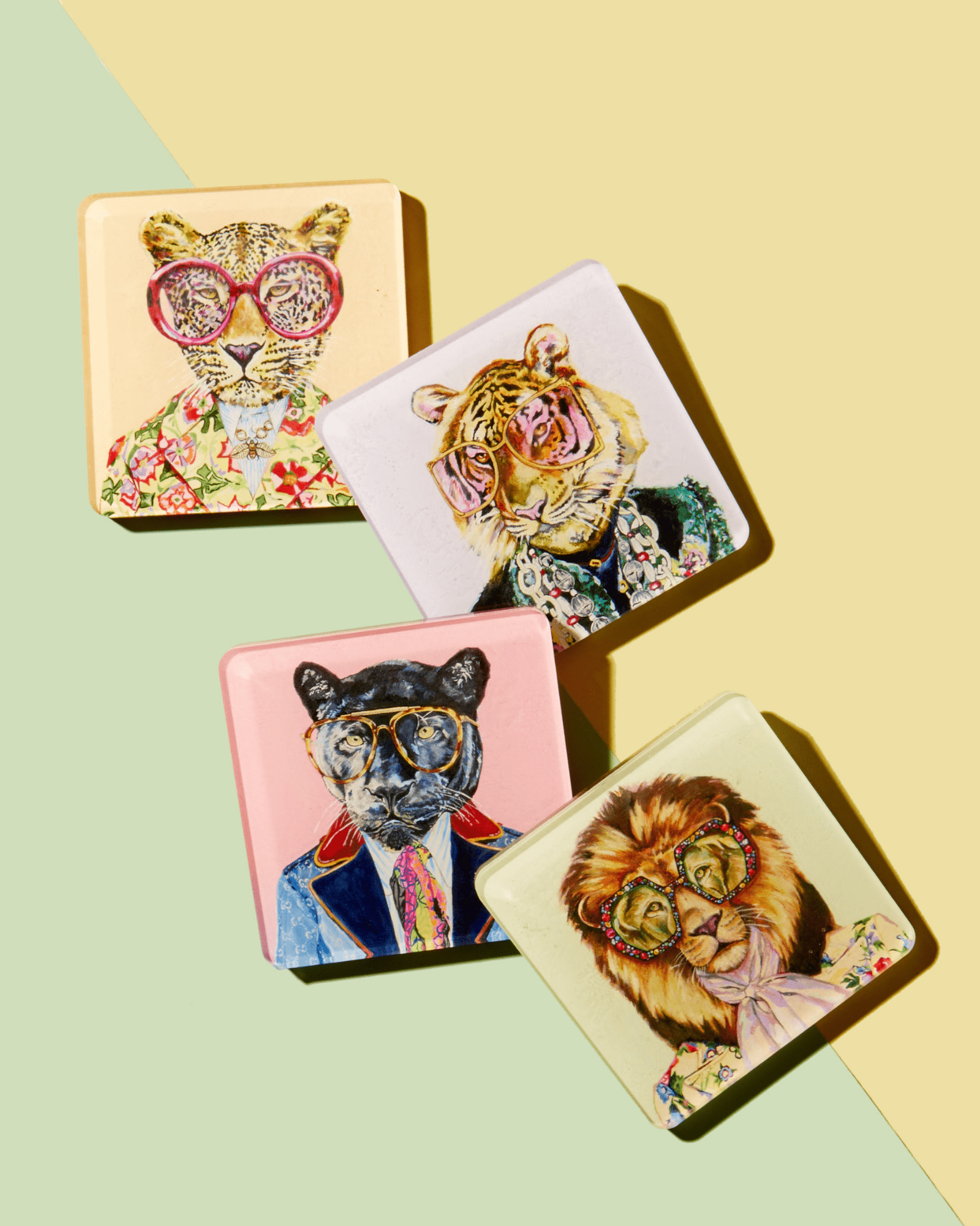Big Cats Set of 4 Coasters - Thumbnail 5
