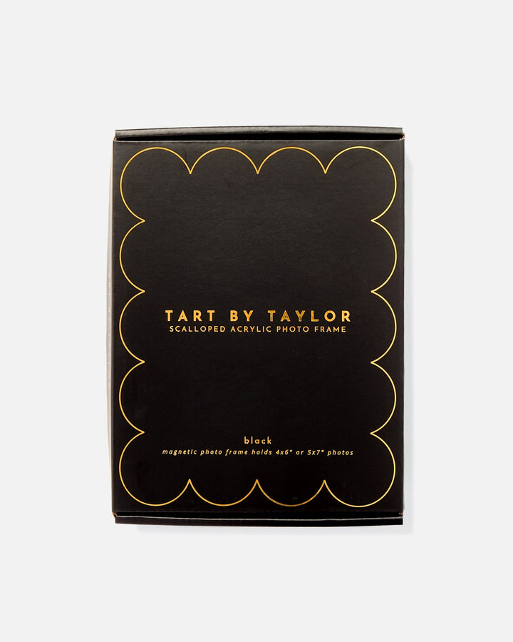 Black Acrylic Picture Frame in its color-matched Tart By Taylor gift box