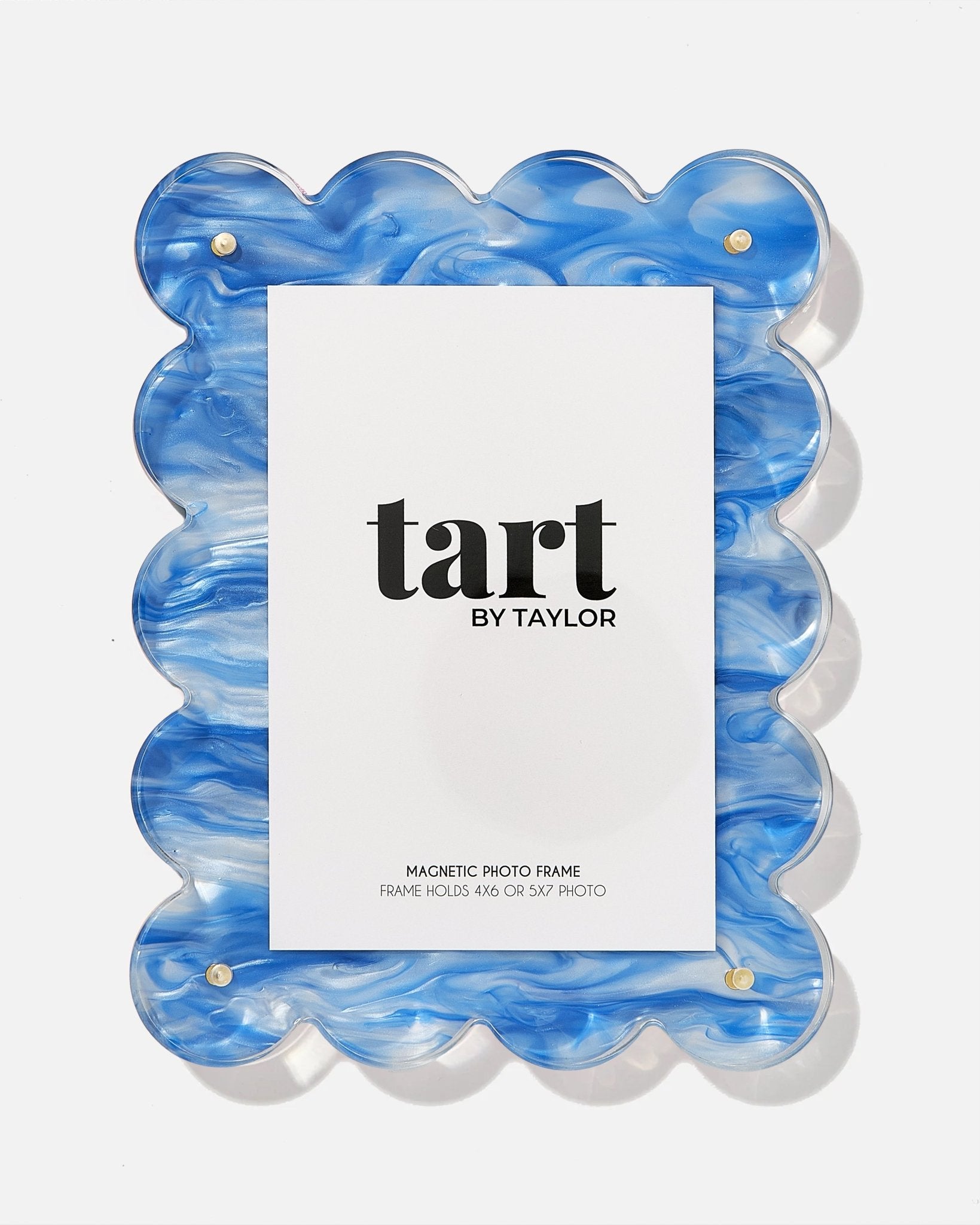 Blue Marbled Acrylic Picture Frame - Tart By Taylor - FRAME-MARB-BLUE