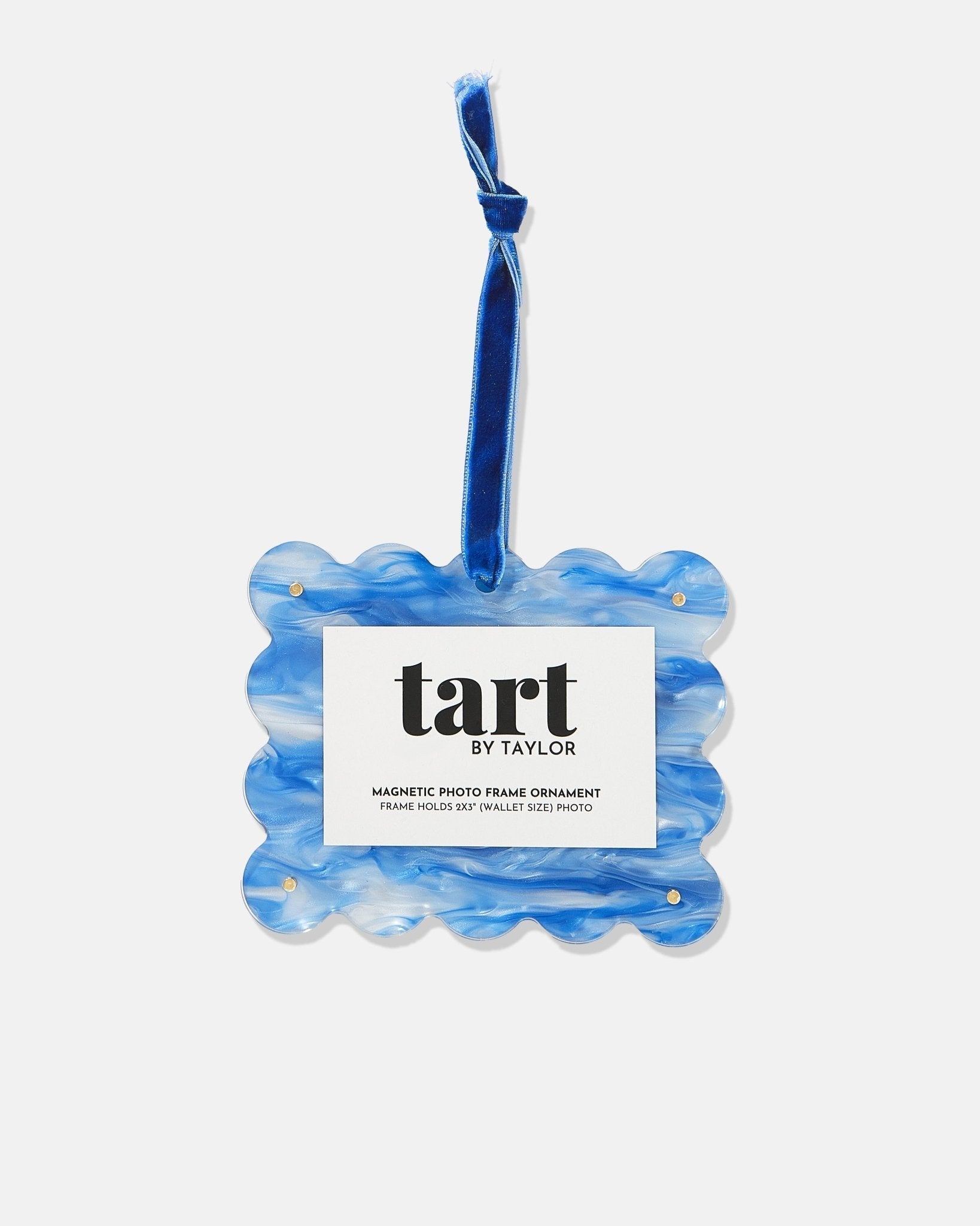 Blue Marbled Frame Ornament - Tart By Taylor