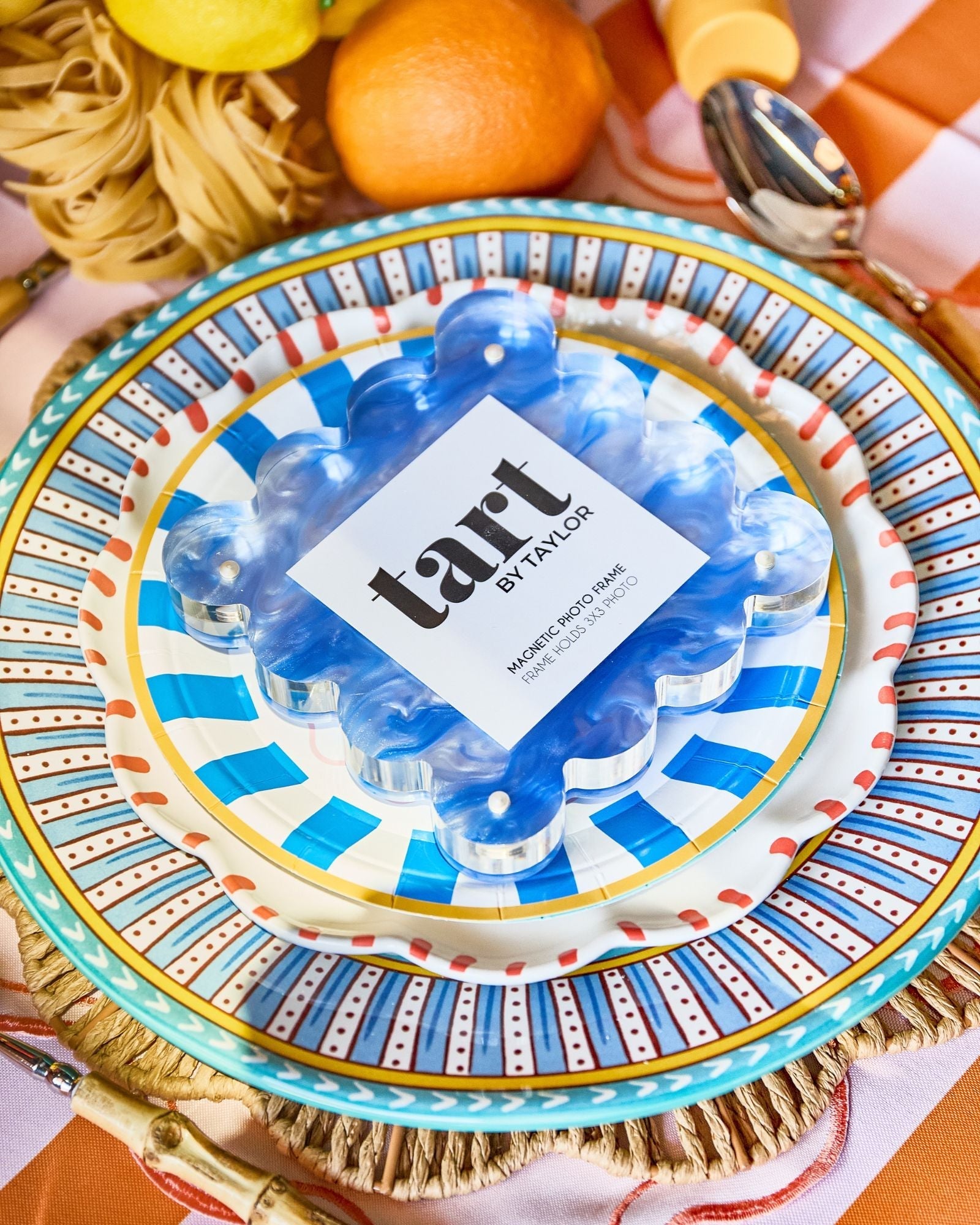 Blue Marbled Mini Acrylic Picture Frame - Tart By Taylor