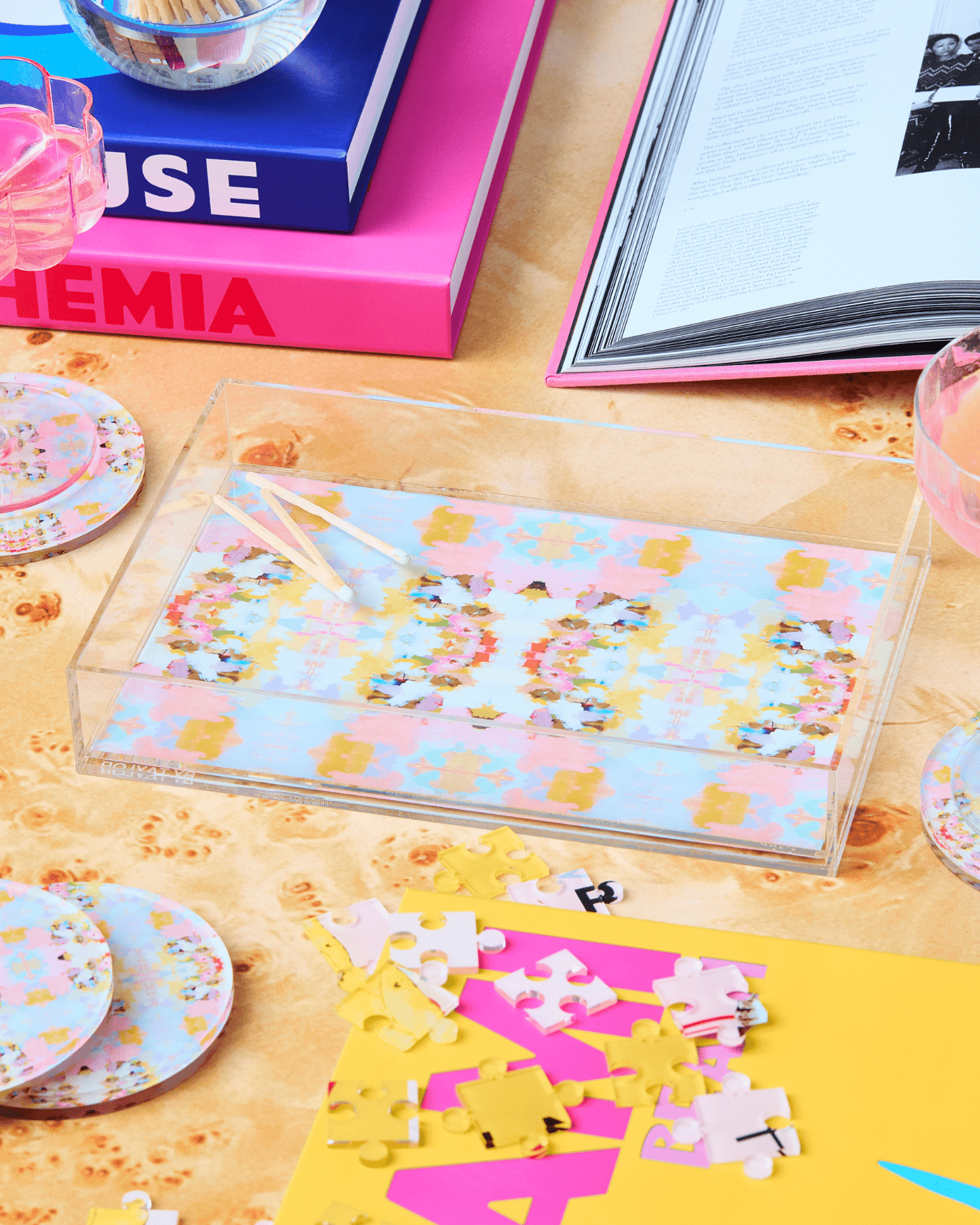 Brooks Avenue Pink | Laura Park x Tart Small Tray - Tart By Taylor