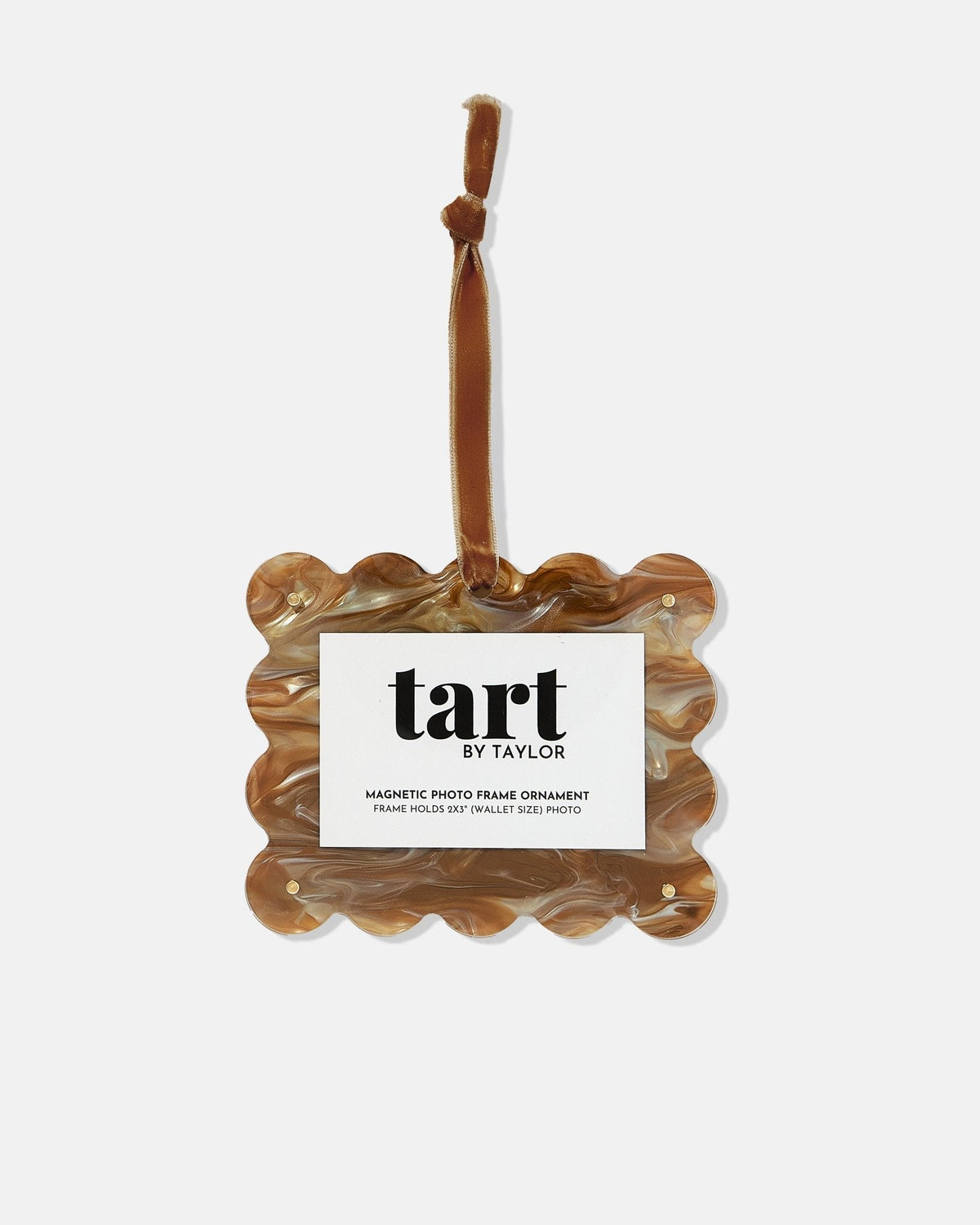 Brown Marbled Frame Ornament - Tart By Taylor